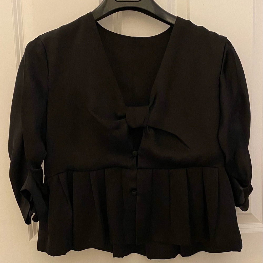 Black Silk Jersey top
